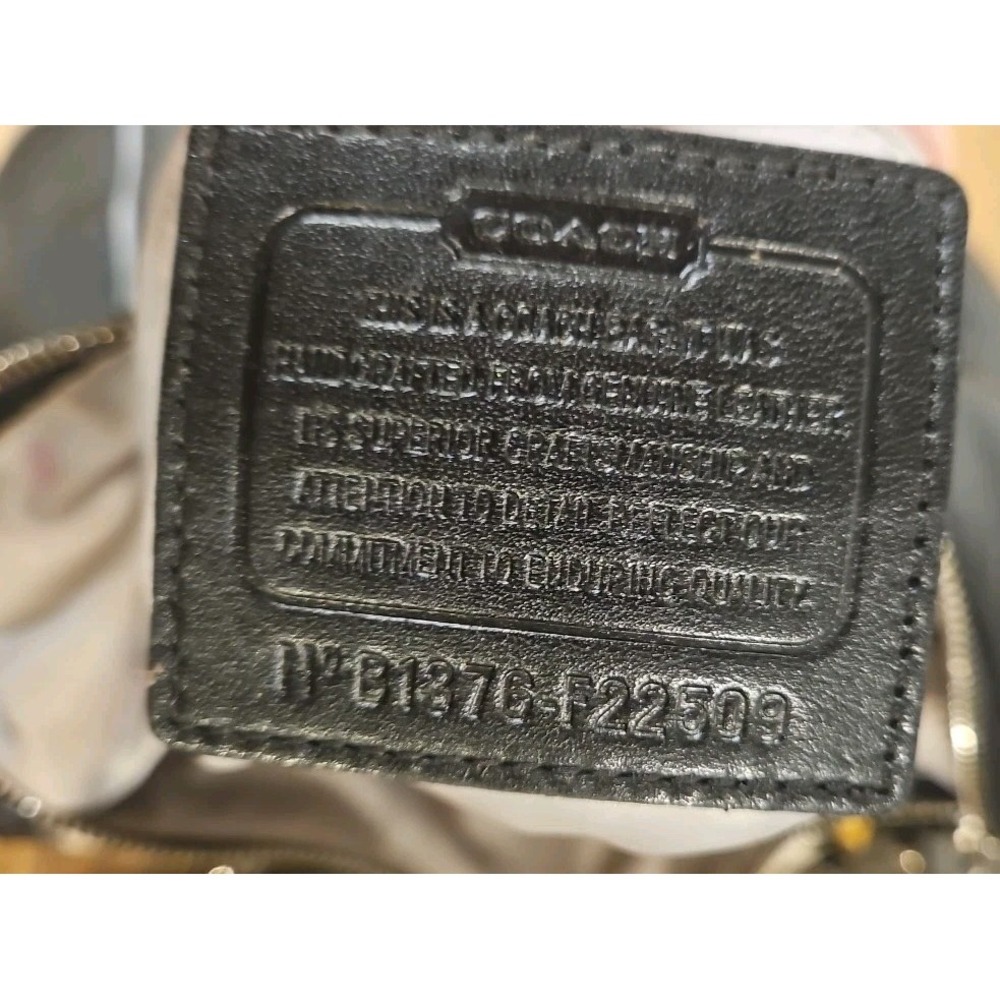 Coach Kristin Spectator Leather Hobo 2 Way Bag Convertible‎ Monochrome  Pt02 - Picture 16 of 16